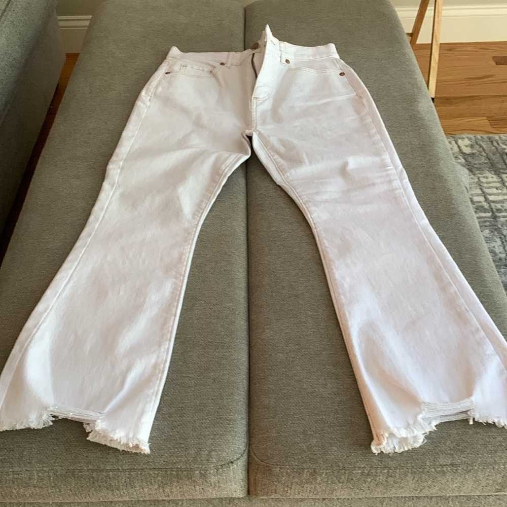 Brand new Loft high waist flare crop white jeans Never worn Size 2P/26